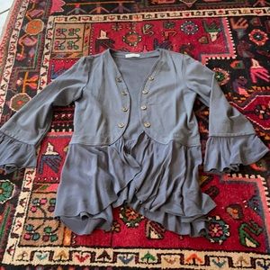 Cobblestone lightweight jacket with ruffles